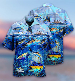 Fishing Love Fish Love Ocean - Hawaiian Shirt