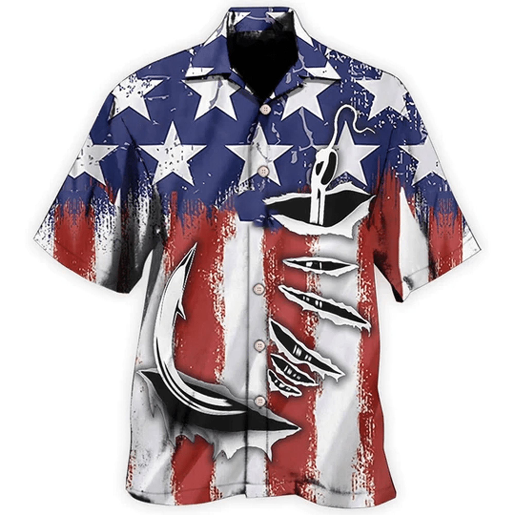 Fishing American - Hawaiian Shirt