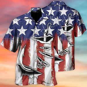 Fishing American - Hawaiian Shirt