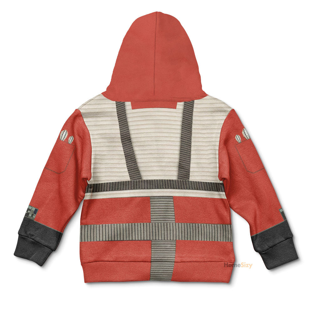 SW Luke Skywalker Pilot Costume Cosplay - Kid Hoodie QT211684Hf