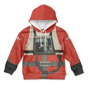 SW Luke Skywalker Pilot Costume Cosplay - Kid Hoodie QT211684Hf