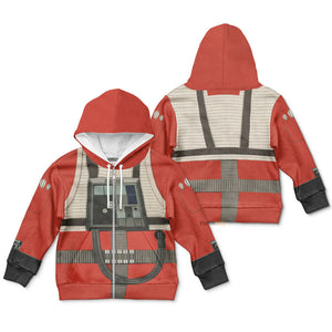 SW Luke Skywalker Pilot Costume Cosplay - Kid Hoodie QT211684Hf