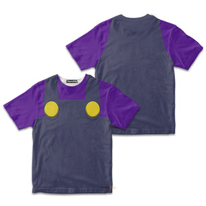 Waluigi Cosplay Costume - Kid Tshirt