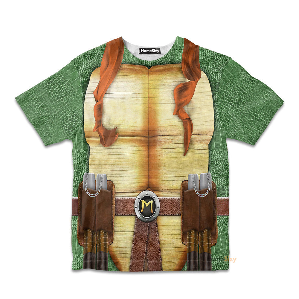 Michelangelo TMNT Mike Mikey Cosplay Costumes - Kid Tshirt