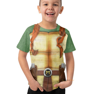 Michelangelo TMNT Mike Mikey Cosplay Costumes - Kid Tshirt