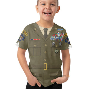 US Green Army Cosplay Costumes - Kid Tshirt