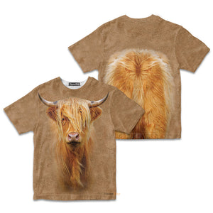 Highland Cattle - 3D Kid Tshirt