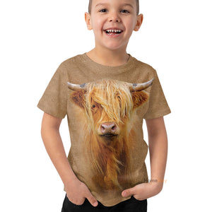 Highland Cattle - 3D Kid Tshirt