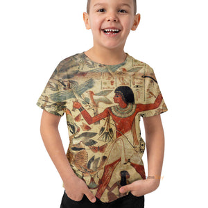 Printed Ancient Egyptian Words Clothes - Kid Tshirt