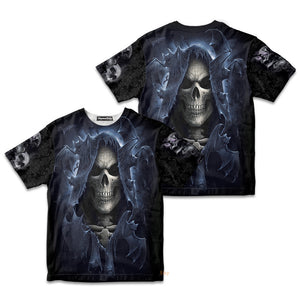 Shadow Bat Grim Reaper Skull -  Kid Tshirt