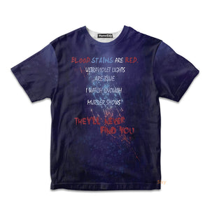 Blood Stains Are Red Ultraviolet Lights Are Blue - Kid Tshirt