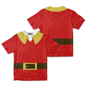 Beauty And The Beast Gaston Costume Cosplay - Kid Tshirt