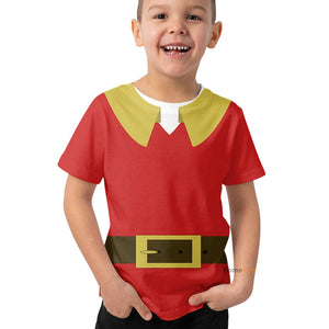 Beauty And The Beast Gaston Costume Cosplay - Kid Tshirt