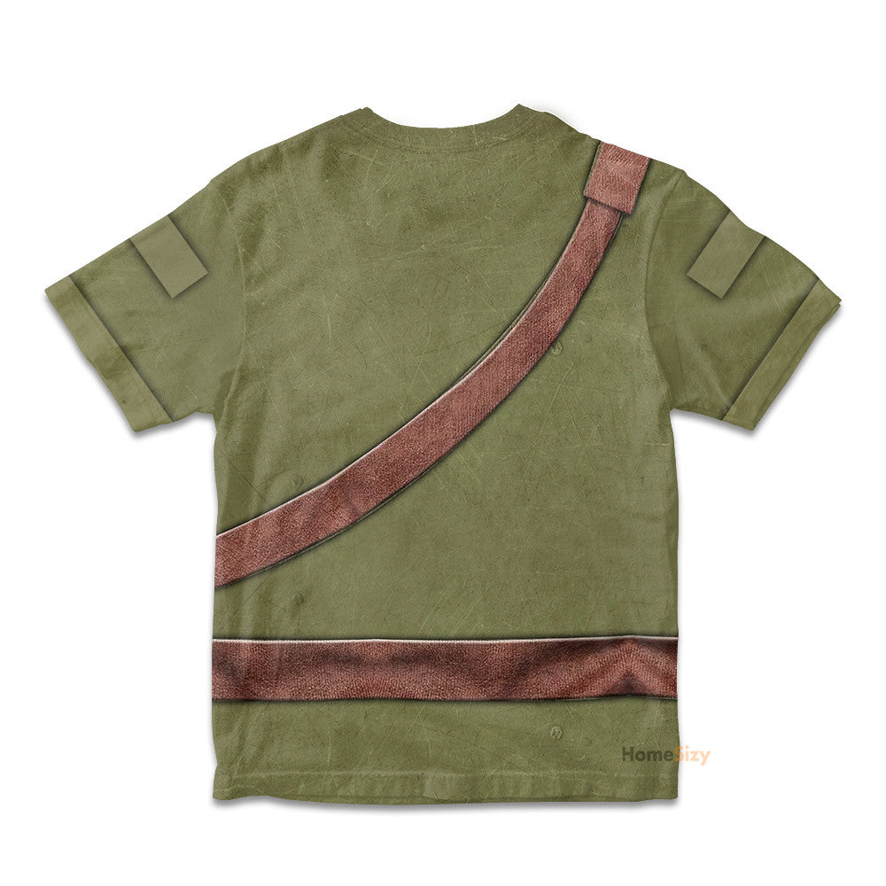 The Legend Of Zelda Link Cosplay Costume- Kid Tshirt