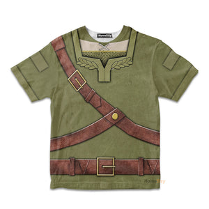 The Legend Of Zelda Link Cosplay Costume- Kid Tshirt