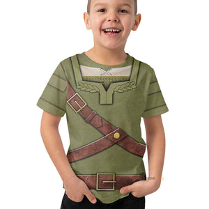 The Legend Of Zelda Link Cosplay Costume- Kid Tshirt