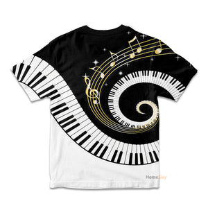 Piano - 3D Kid Tshirt