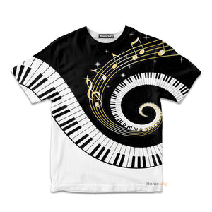 Piano - 3D Kid Tshirt