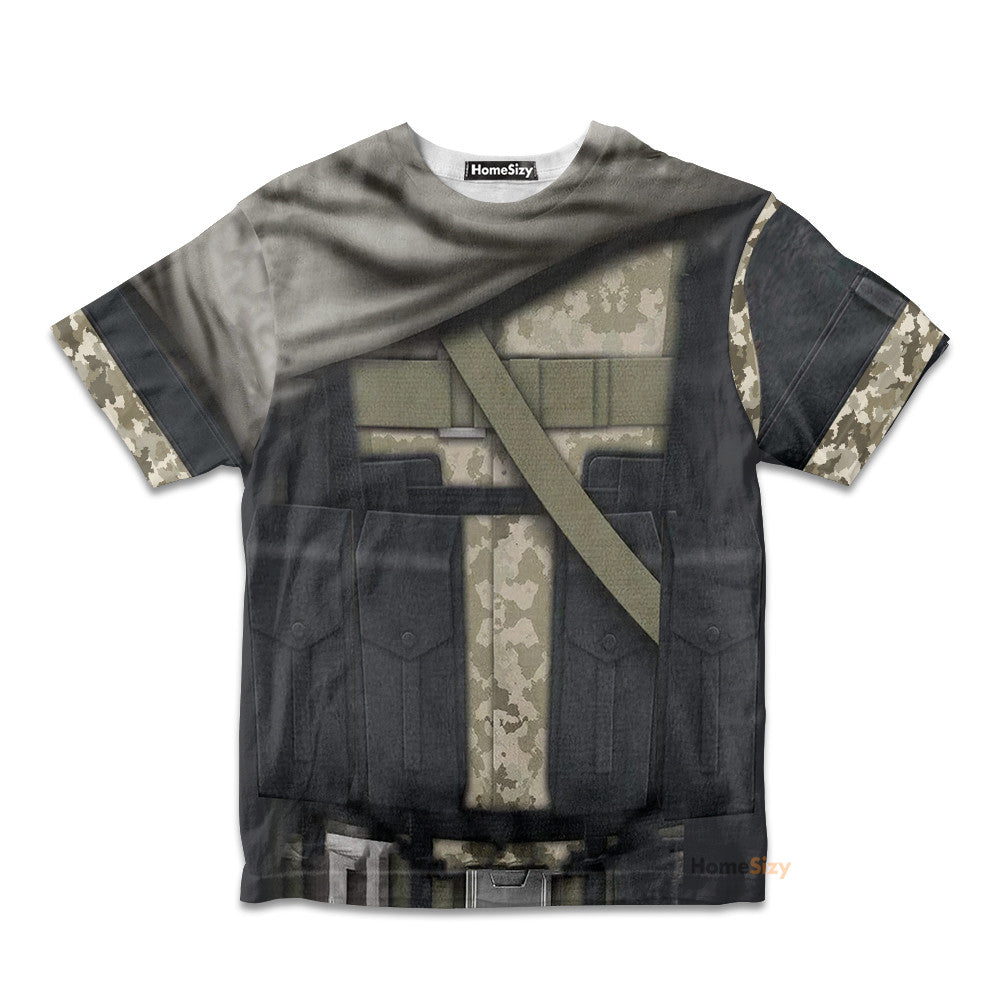 Metal Gear Big Boss Venom Snake Cosplay Costume - Kid Tshirt