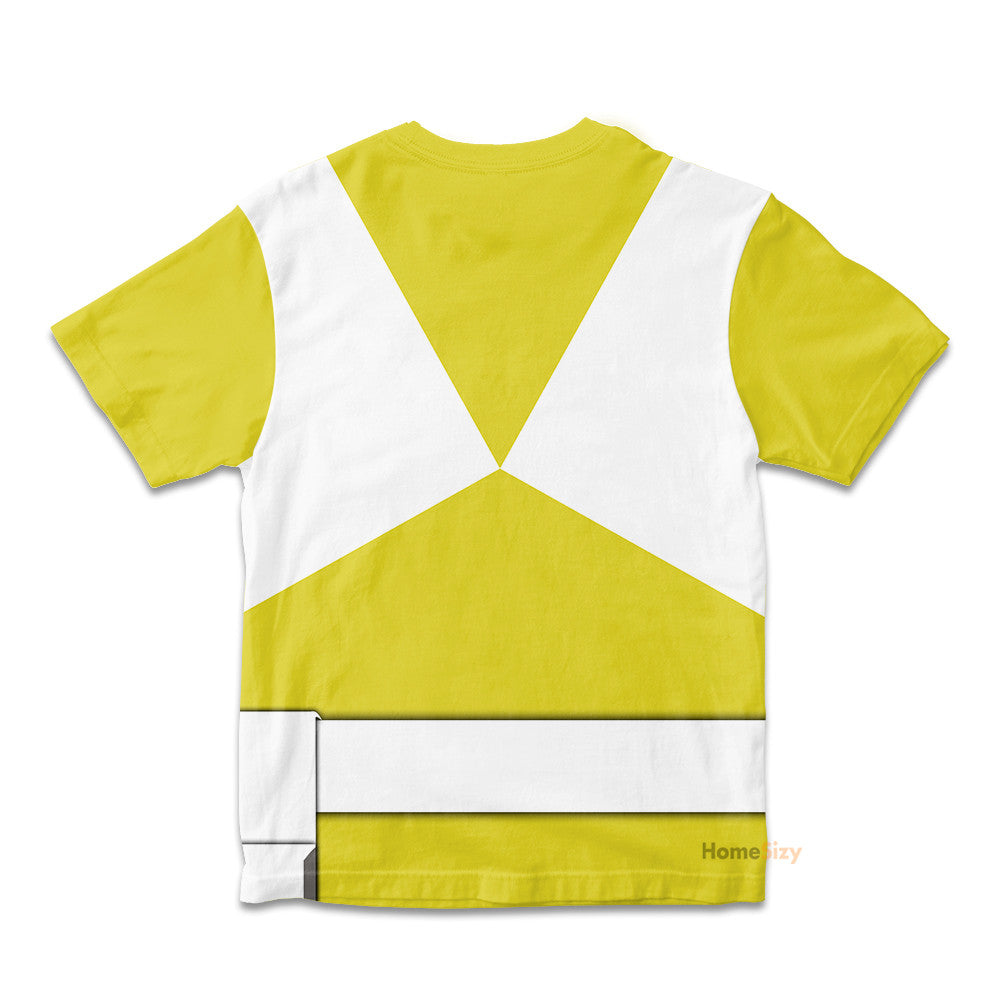 Yellow MIGHTY MORPHIN Power Ranger Cosplay Costume - Kid Tshirt