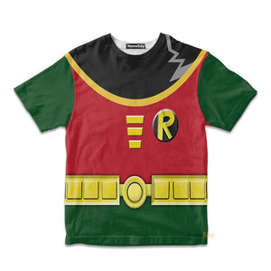 Teen Titan Robin Cosplay Costume - Kid Tshirt