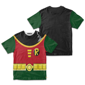 Teen Titan Robin Cosplay Costume - Kid Tshirt