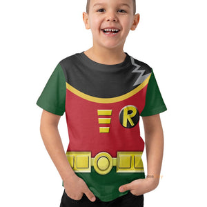 Teen Titan Robin Cosplay Costume - Kid Tshirt