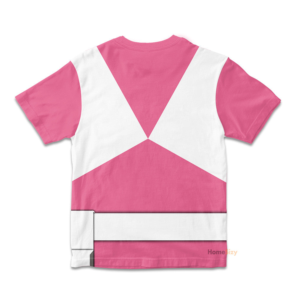 Pink MIGHTY MORPHIN Power Ranger Cosplay Costume - Kid Tshirt