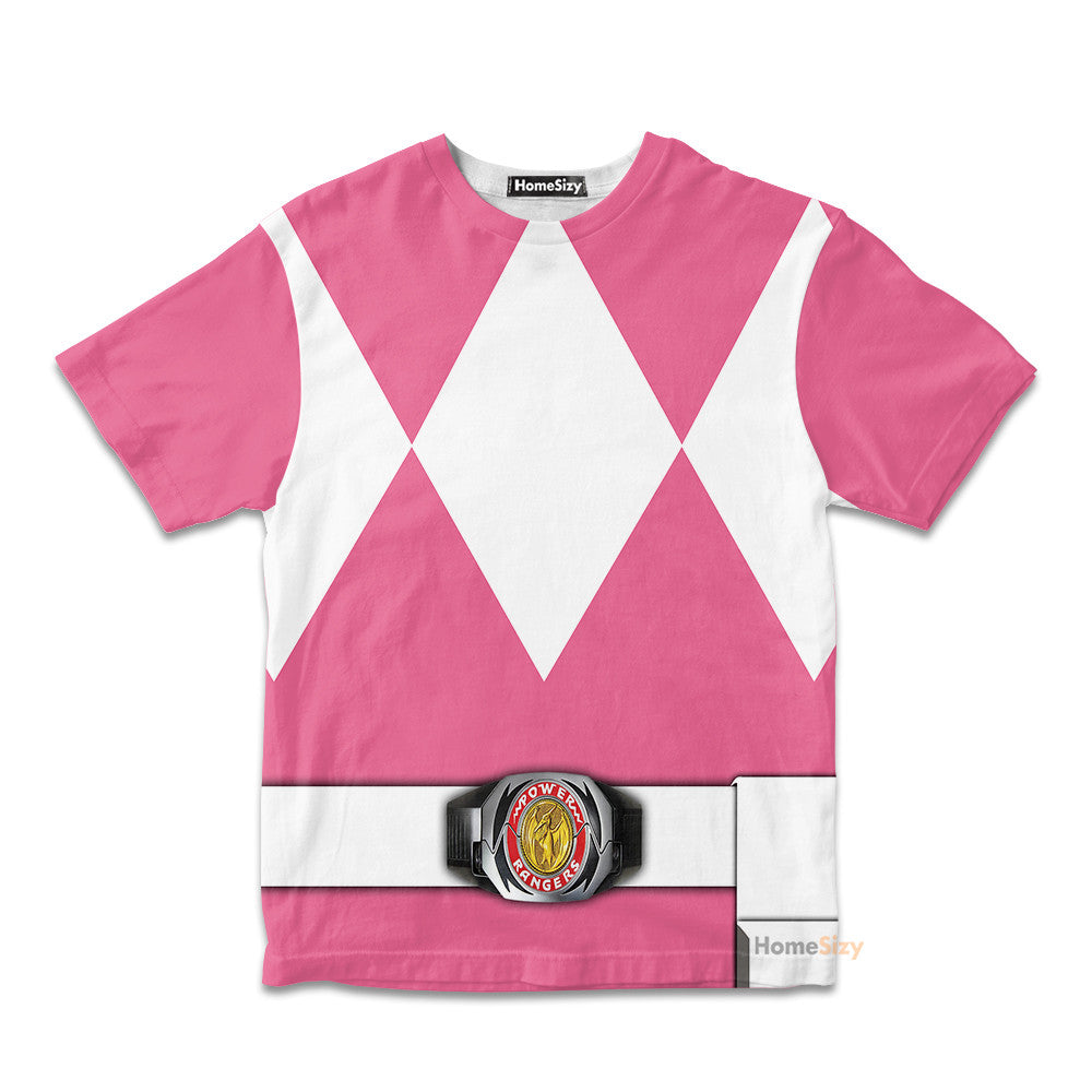 Pink MIGHTY MORPHIN Power Ranger Cosplay Costume - Kid Tshirt