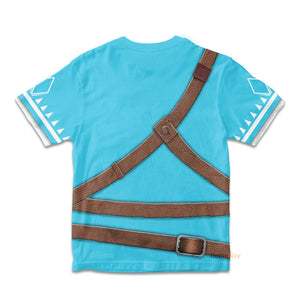 The Legend Of Zelda Link BOTW Cosplay Costume - Kid Tshirt