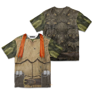 Michelangelo TMNT Mike Mikey Orange Cosplay Costume - Kid Tshirt