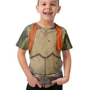 Michelangelo TMNT Mike Mikey Orange Cosplay Costume - Kid Tshirt