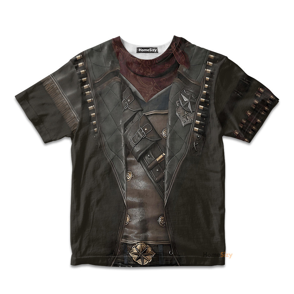 Cowboy Jacket No24 3D Deluxe Cosplay Costume - Kid Tshirt