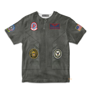 Top Gun Pete Maverick Mitchell Cosplay Costume - Kid Tshirt