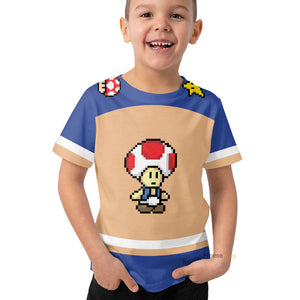 Custom Name And Number 3D Toad Sports Costume Cosplay - Personalized Kid Tshirt