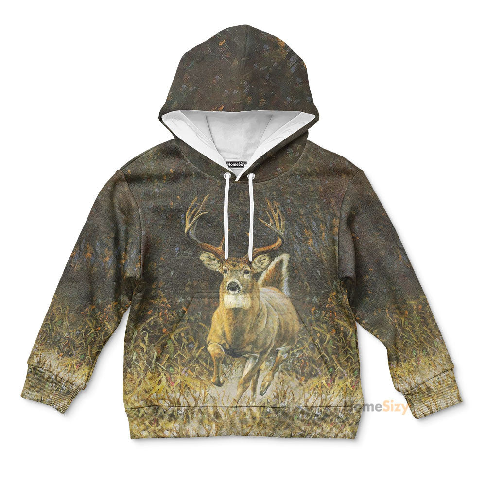 Whitetail Deer 3D Costume Cosplay - Kid Hoodie