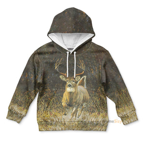 Whitetail Deer 3D Costume Cosplay - Kid Hoodie