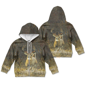 Whitetail Deer 3D Costume Cosplay - Kid Hoodie