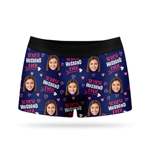 Custom Photo My Sexiest Husband Ever - Valentine Gift For Husband - Personalized Men's Boxer Briefs