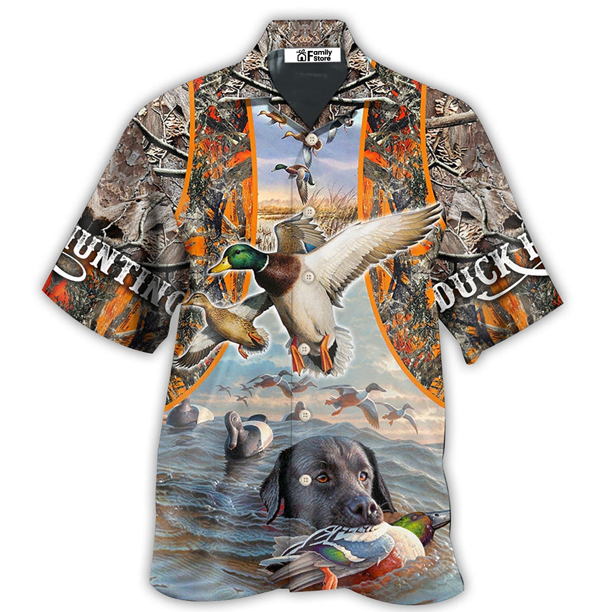 Hunting Duck Hunting Orange Style - Gift For Hunting Lovers - Hawaiian Shirt