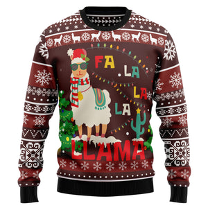 Llama Falalala Ugly Christmas Sweater