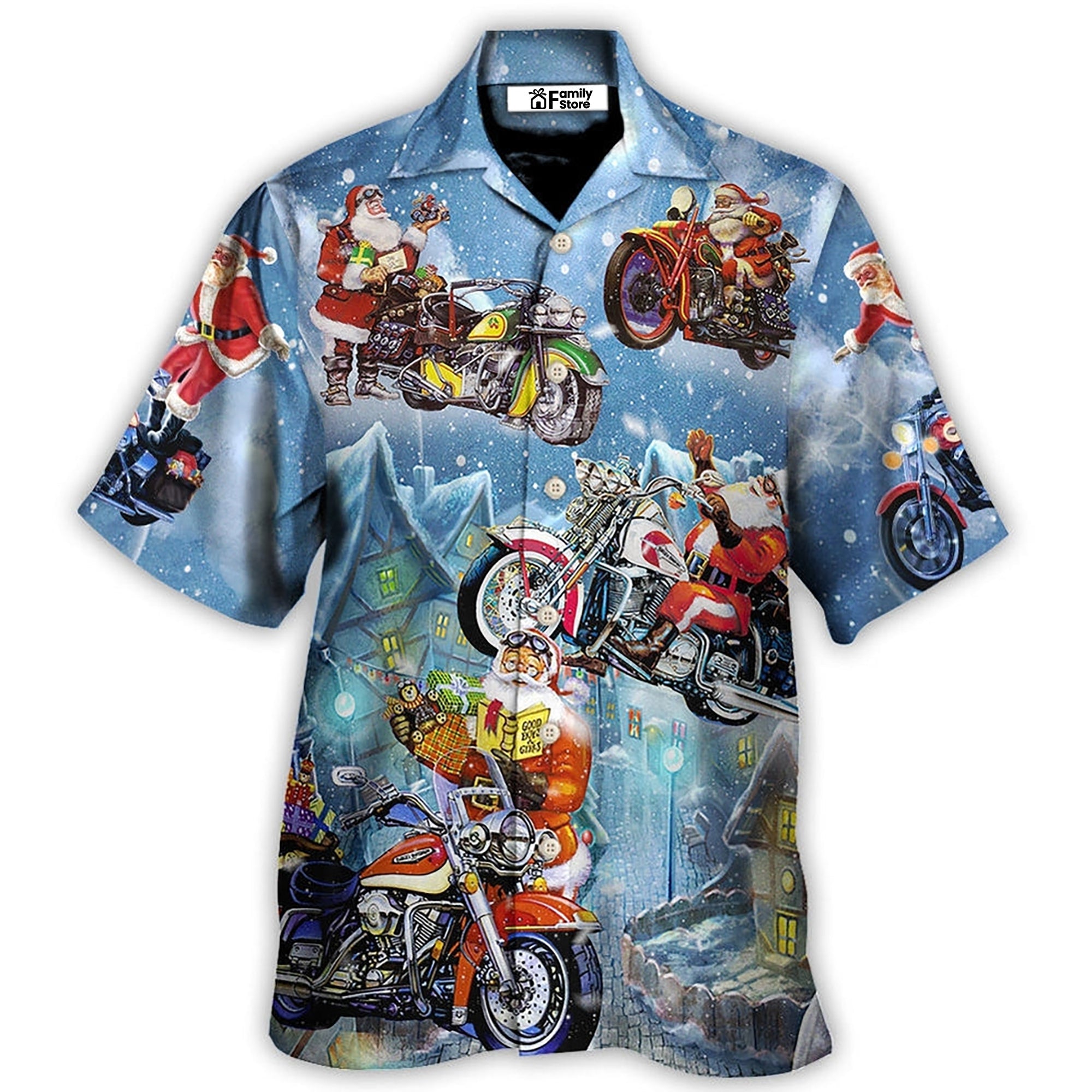 Christmas Santa Driving Happy Holidays - Hawaiian Shirt