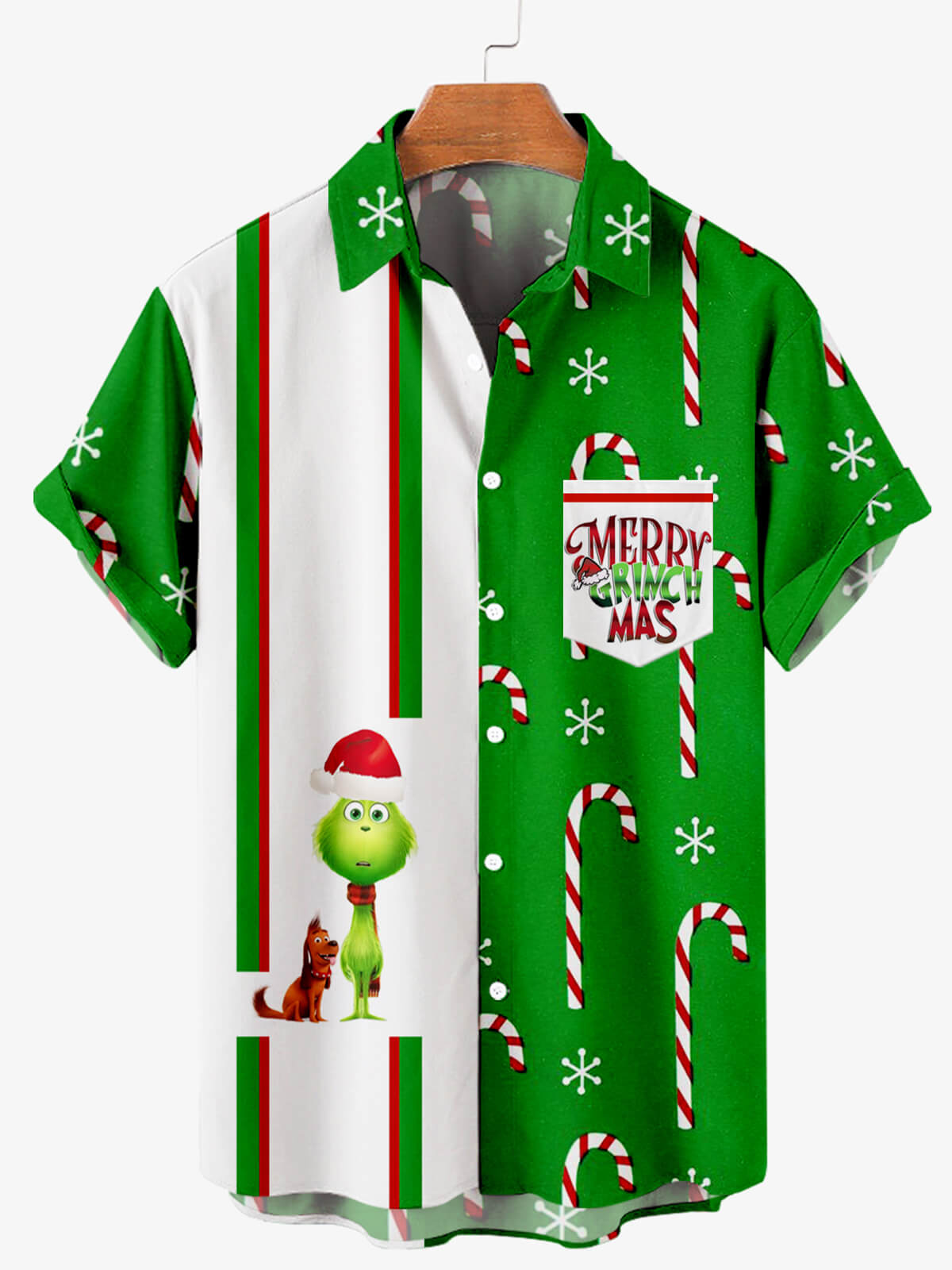 Christmas Green Monstre - For Men And Women - Hawaiian Shirt