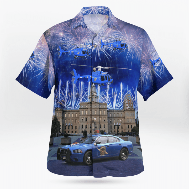 Michigan State Police, 4Th Of July - Hawaiian Shirt