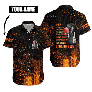 Personalized Bowling Beast - Hawaiian Shirt