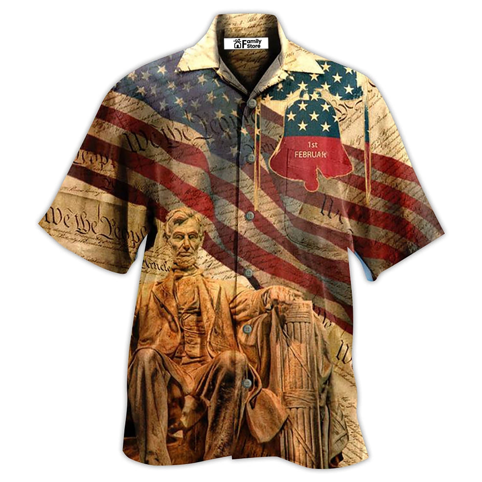 America Love Day Freedom Independence Day -  Hawaiian Shirt