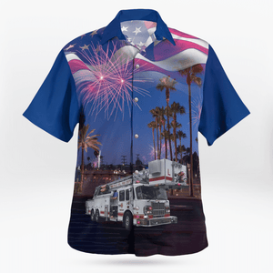 Thibodaux Volunteer Fire Department, 4Th Of July - Hawaiian Shirt