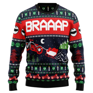 Motorbike Braaap Christmas Ugly Sweater