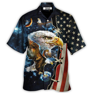 America Eagle Amazing Galaxy -  Hawaiian Shirt