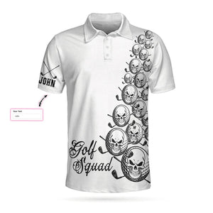 Personalized Skull Golfer Polo Shirt For Men